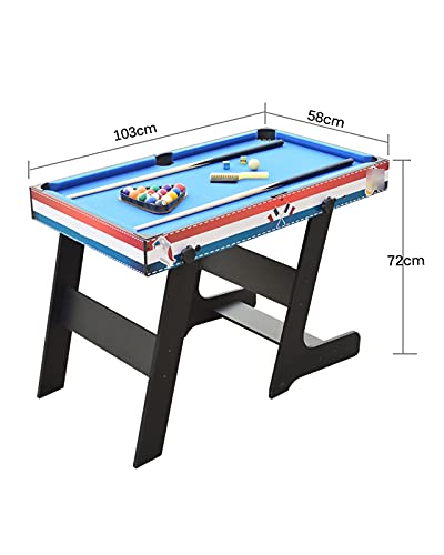 Zusammenklappbarer 4-in-1 Multi-Spieltisch – Genießen Sie Pool, Tischfußball, Hockey und Tischtennis im Innenbereich mit 4 Spielkammtischen – Bild 5
