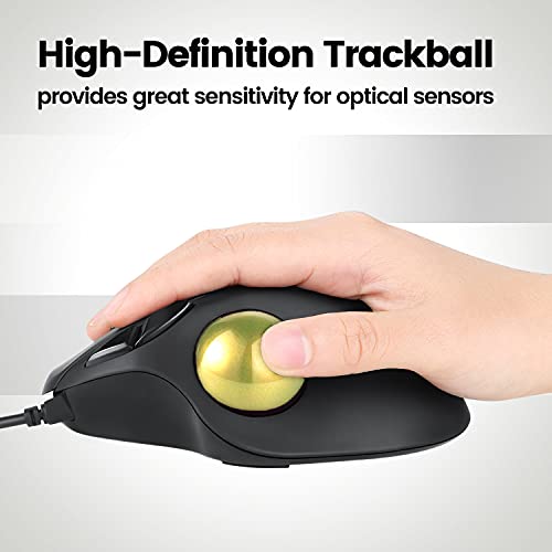 Image of Perixx PERIPRO-303 X4B Trackball - 1.34 Inch Replacement Ball for PERIMICE and M570-4-in-1 Multi-Color Black, Silver, Green, and Yellow Trackball - Elegant Storage Box, Multicolor b (18055)
