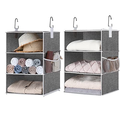 StorageWorks 6-Shelf Jumbo Closet Organizers, Two 3-Shelf Separab...