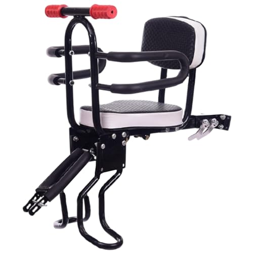 Meyrwoy Bike Seat for Kids Front Mounted Toddler Bike Seat Easy to Install with Back Rest, Foot Pedal, Quick Realease Attachment for Children 2-5 Years, Style1