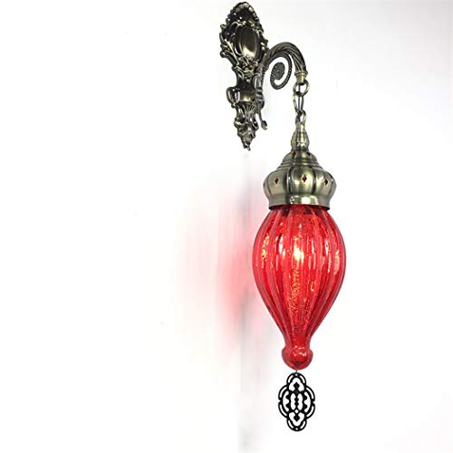 Lampe murale mosaïque marocaine faite à la main et bronze élégant - 2