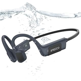 IFECCO Swimming Headphones Bluetooth 5.4 - Bone Conduction Underwater Headphones, IP68 Waterproof Open Ear Headpohnes with Mic, 32GB MP3 Player Memory for Swimming, Running, Cycling