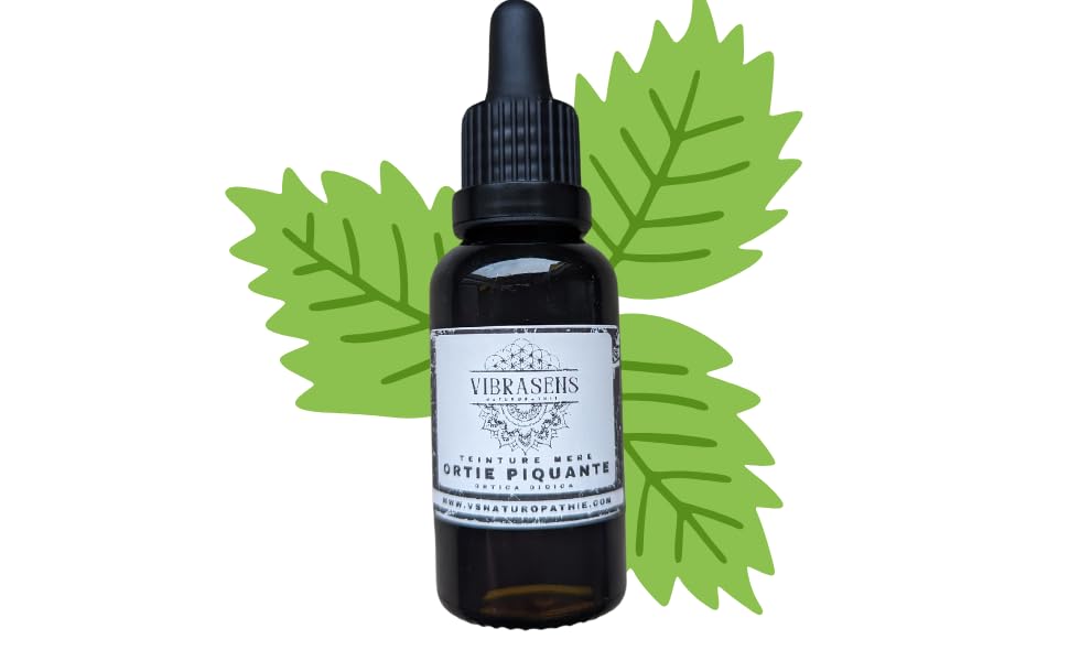 Elixir naturale di vitalità - Booster a base di erbe - Tintura madre di Ortica VibraSens Naturopatia, flacone da 30 ml - Ortica Dioica - Produzione francese
