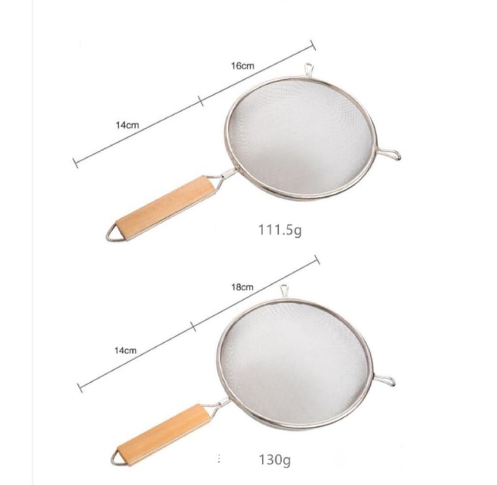 Schaumlöffel, Sieb Sieb Netz Kochen Mesh Sieb Sieb Sieb Sifter Drop Erweiterbar Braten Küche Schaum(20cm)