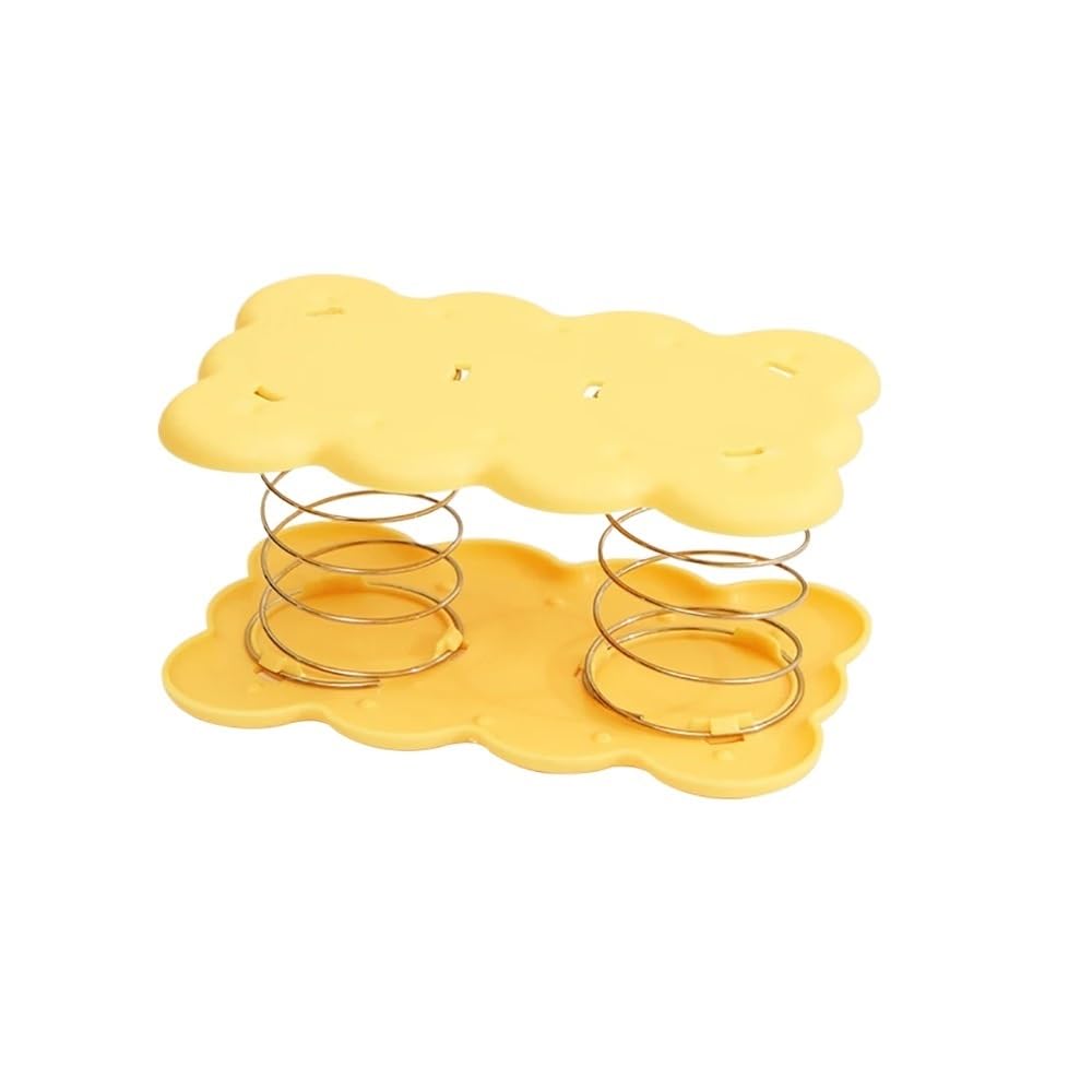 Tissue Box Tissue Dispenser Spring Automatic Lift Spring Loaded Tissue Box Office Home Kitchen Toilet Bracket Kitchen Organizer(1pc-Yellow)