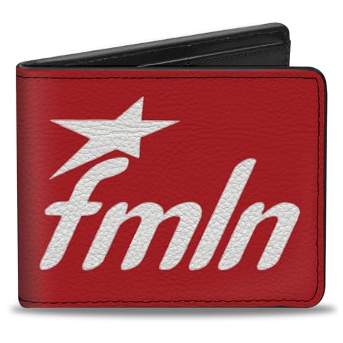 Buckle-Down Men's Wallet, Bifold, Viva La Revolucion Che FMLN Red, Vegan Leather, Multi, 4.0