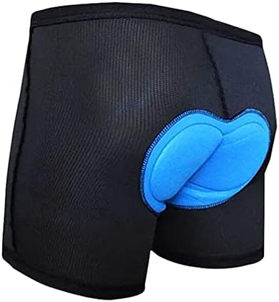 Cycling Underwear Shorts Padded, Lightweight Bicycle Riding Bike Shorts Men with Padding Black Medium