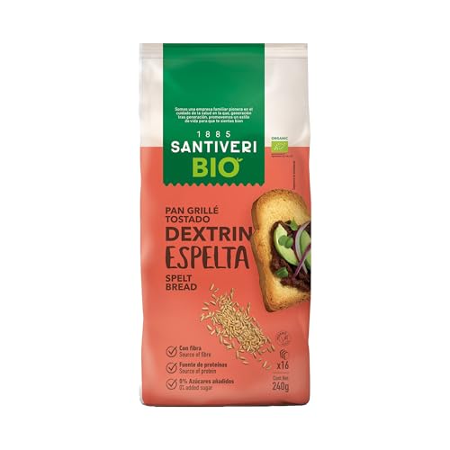 SANTIVERI - Dextrin Espelta – Tostadas de Pan 100% Espelta - Alto en Fibra, Sin Azúcares Añadidos, Vegano – 300 g