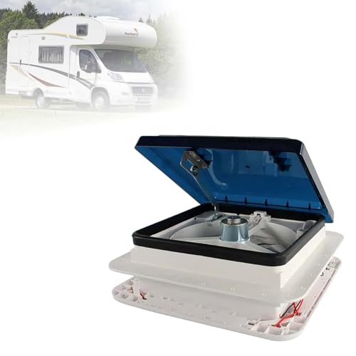zhenmaster Ventilateur De Toit Pour Camping-Car 14 x 14, Fonctionnement 12V Ultra Silencieux Avec Panneau De Télécommande, Avec Capteur De Pluie De Précision Et Flux D'Air Réversible