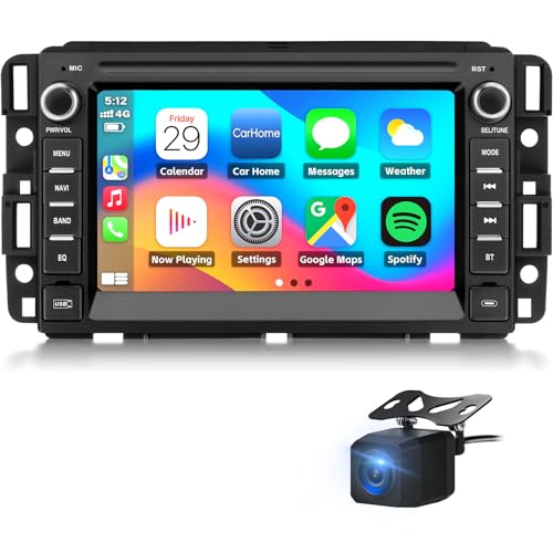 Car Stereo Radio for Chevy Silverado 2007 2008 2009 2010 2011 2012 2013 Chevy Silverado 1500 GMC Sierra Radio for Android 15 Carplay Android Auto with Backup Camera