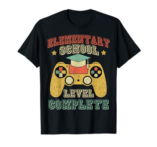 Elementary School Level Complete Gamer Class Of 2024 Grad T-Shirt