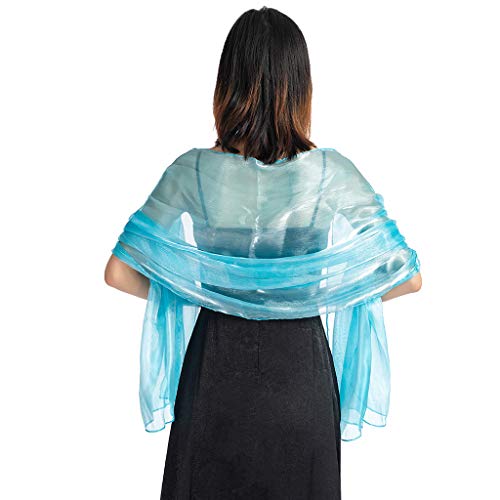jieGorge Accesorio, Las mujeres vestido de noche de la boda chal de color sólido de la fiesta chal bufanda de las mujeres envoltura, ropa zapatos y accesorios (M tamaño libre)