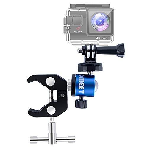 Homeet Kamera Halterung Klemme Stativ Super Klemme Metall Klemmhalterung mit BLAU Kamera Kugelkopf, mit 1/4 & 3/8 Zoll… – Bild 5