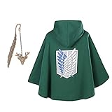 cape jacket pattern free Angriff auf Titan Beliebte Tops Anime Jacken Mantel, Attack on Titan Umhang, Unisex Cosplay Kostüm Cape Robe Geburtstagsgeschenke