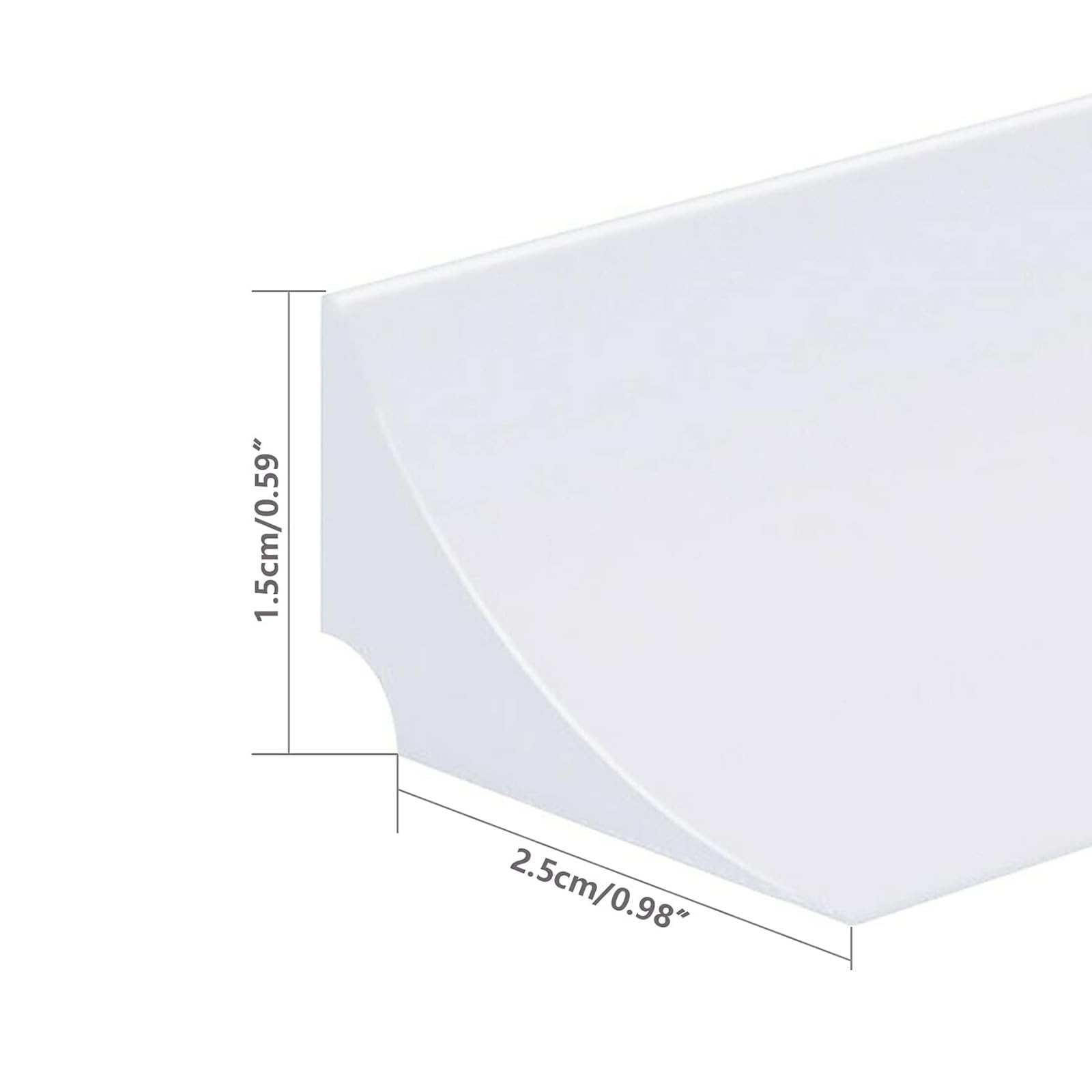 Striscia di protezione dagli spruzzi, diga d'acqua per soglia della doccia, barriera per pavimento in silicone morbido mobile per ambienti umidi, arresto dell'acqua per doccia autoadesivo, per strisce