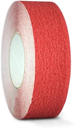 T.R.U. NST-20C Red Non-Skid Tape 2 in. wide x 60 ft. length Safety Way 60 Grit Anti Slip Traction Tape 32 Mil