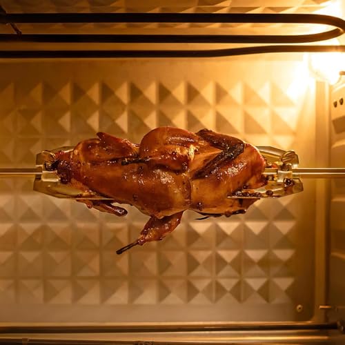 Rotating Air Fryer Forks 27cm Stainless Steel BBQ Fork Meat Grill Rotisserie Roast Chicken Fish Forks for Home Picnic Camping - Image 4