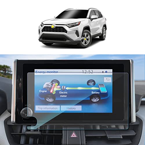SKTU 2023 2024 2025 RAV4 Screen Protector for 2023-2025 Toyota RAV4/RAV4 Hybrid 8In Navigation Tempered Glass HD Clear 2023 2024 2025 RAV4 Accessories