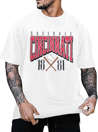 Baseball Shirts for Men Baseball Player Graphic Tee Men's T-Shirt for Baseball Fans Game Day Gifts Mens Short Sleeve Tops