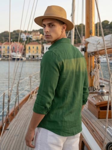 Image of NexaFlair Man's Casual | Formal | Linen| Cotton | Regular Wear Collared | Fit Shirt for Men