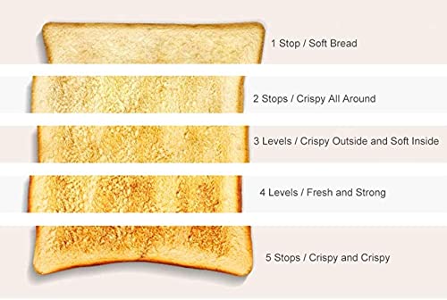 Profession Toaster, Toaster 680W 2 Scheiben 6 Stände Haushaltsbrottoaster Schnelles Frühstück Minitoaster… – Bild 3