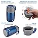 MAXSO 2 Pack Soup Thermo for Hot & Cold Food for Kids Adults, Vacuum Insulated Food Jar Thermal Lunch Containers, Travel Food Flask with Spoon (24 oz,17 oz) (Dark Blue)