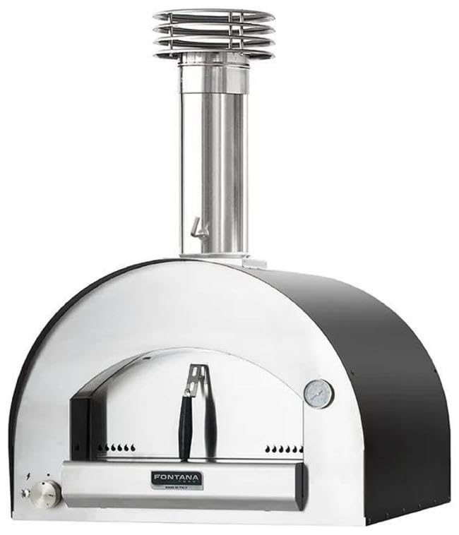 Fontana Forni Napoli Hybrid Fuel Pizza Oven 31-Inch in Gray