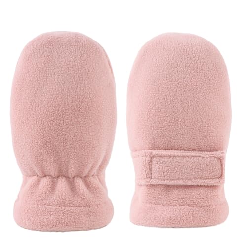 Newborn Baby Mittens Toddler Winter Warm Fleece Lined Gloves No Scratch Adjustable Mitten for Infant Boys Girls