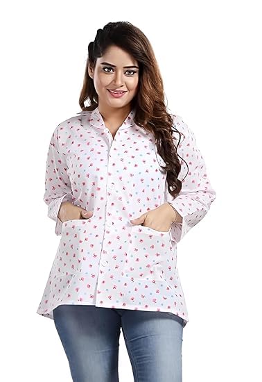Women's Cotton Printed Summer Coat with 2 Front Side Pockets for Sun Protection & Dust Pollution|| Summer coat