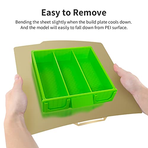 Image of IdeaFormer-3D Smooth + Textured PEI Build Plate Print Bed 257x257mm, Double Sided PEI Spring Steel Sheet Flexible for Bambu Lab X1 /X1C /P1P /P1S /P2S /A1