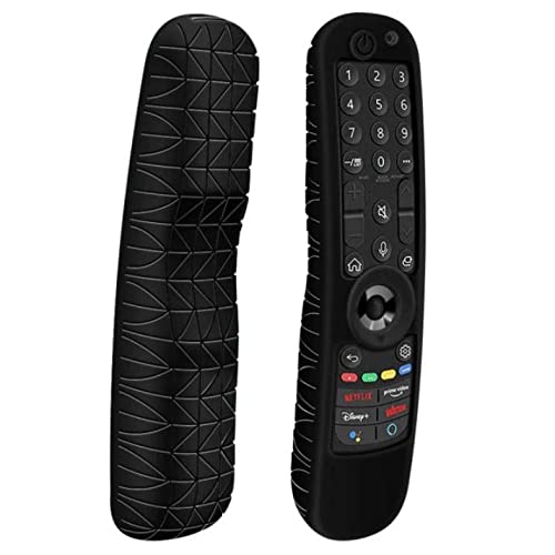 Karessories Silicone Protective Case Remote Control Holder Skin Shockproof Anti-Slip Bumper Sleeve Protector compatible with for LG AN-MR21GA MR21N MR21GA AN-MR21GC (Black)