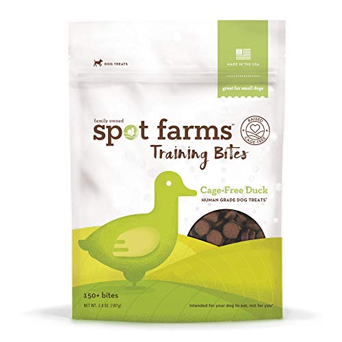 spot farms Duck Training Bites Human Grade Dog Treats, 3.8 oz.