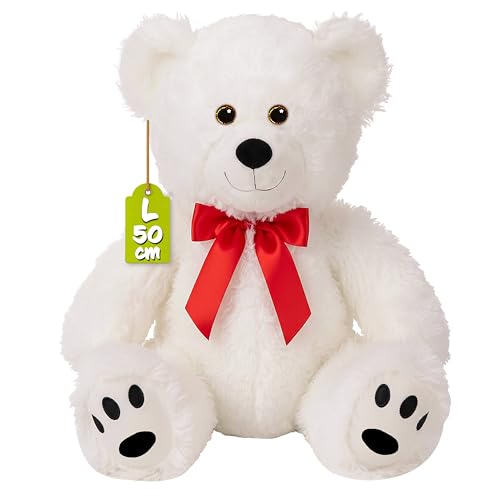 monzana® Teddybär L - XXXL 50-175cm Weiches Fell Schleife Tatzendruck...