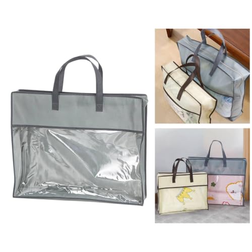 Almacenamiento de edredones individual gris transpirable con cremallera horizontal 7