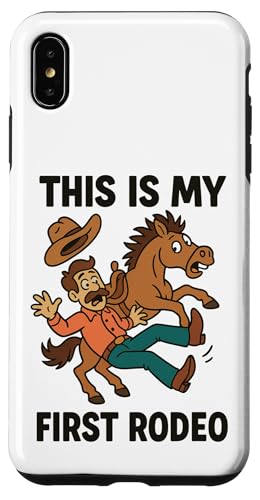 Funny This is My First Rodeo Cowboy Y/fB[X/LbYMtg X}zP[X iPhone XS Max p