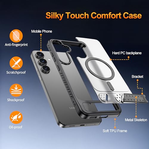 Coque Samsung S25 FE avec support invisible intégré antichoc