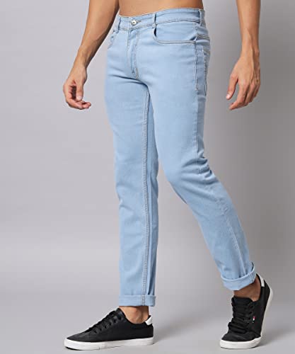 Image of STUDIO NEXX Men's Regular Fit Jeans|Stretchable Mid Rise Denim |Contrast Detailed Stitch