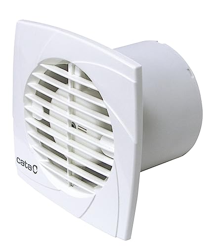 Cata | Extractor de Baño | Modelo B-10 PLUS/B | Extractor Extraplano | Ventilación Baño Pared y Techo | Diseño Totalmente Integrado | Color blanco | Ancho de 14 cm