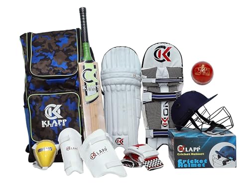 Image of Klapp Champion Cricket Kit, Cricket Set with Leather Ball (Boys)