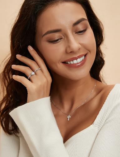 Mameloly 1.5ct Engagement Rings for Women Round Bridal Ring Sets Cubic Zirconia Wedding Band Twisting Infinity Pave Set Size 3-124