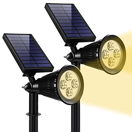 SOLARBABY Outdoor Solarleuchte, Gartenleuchte, Begraben/Wand Wasserdicht LED Gartenleuchte, IP67 Wasserdicht, Automatische Beleuchtung, Für Garten Rasen Park Parkplatz Garten, 2er Set (Warmweiß) Cover