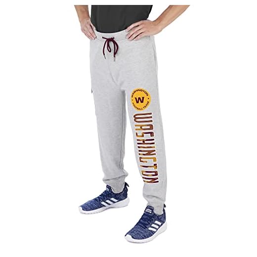 Zubaz Men's NFL Heather Gray Cargo Sweatpants, Washington Football Team, Small