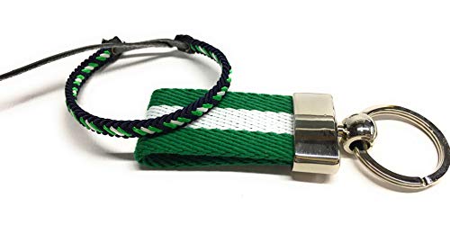 YOJAN PIEL | Pulsera de Hilo Trenzado y Llavero de Lona Bandera Andalucía | Complementos de Moda Unisex para Hombres y Mujeres de Estilo Atemporal y Elegante