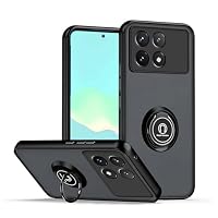 Custodia Per Xiaomi Poco X6 Pro 5G Con Anello Supporto Cover Trasparente Antiurto In Pc E Tpu Verde 684212