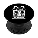 Hirnoperation Überlebender Patient Gehirn Op Gehirnoperation PopSockets mit austauschbarem PopGrip