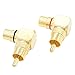 RCA Right Angle Adapter Gold-Plated 2-Pack 90 Degree RCA Adapter Plug Connector