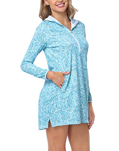 Hde HDE-57226 Beach Coverups For Women Upf 50 Long Sleeve Swim Cover Up Dress thumb #3
