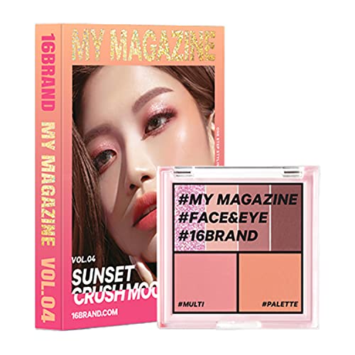 SIXTEEN BRAND MY MAGAZINE Vol.04 Sunset Crush Mood Face and Eye Multi Palette