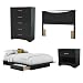 South Shore Bedroom Set Step One Collection, Black, 4-Piece