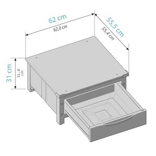 Socle lave-linge Meliconi Rehausseur Base Space Extra stable pour machine - 6